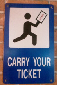 carry your ticket